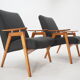 Pair of midcentury armchairs Czechoslovakia 1960s