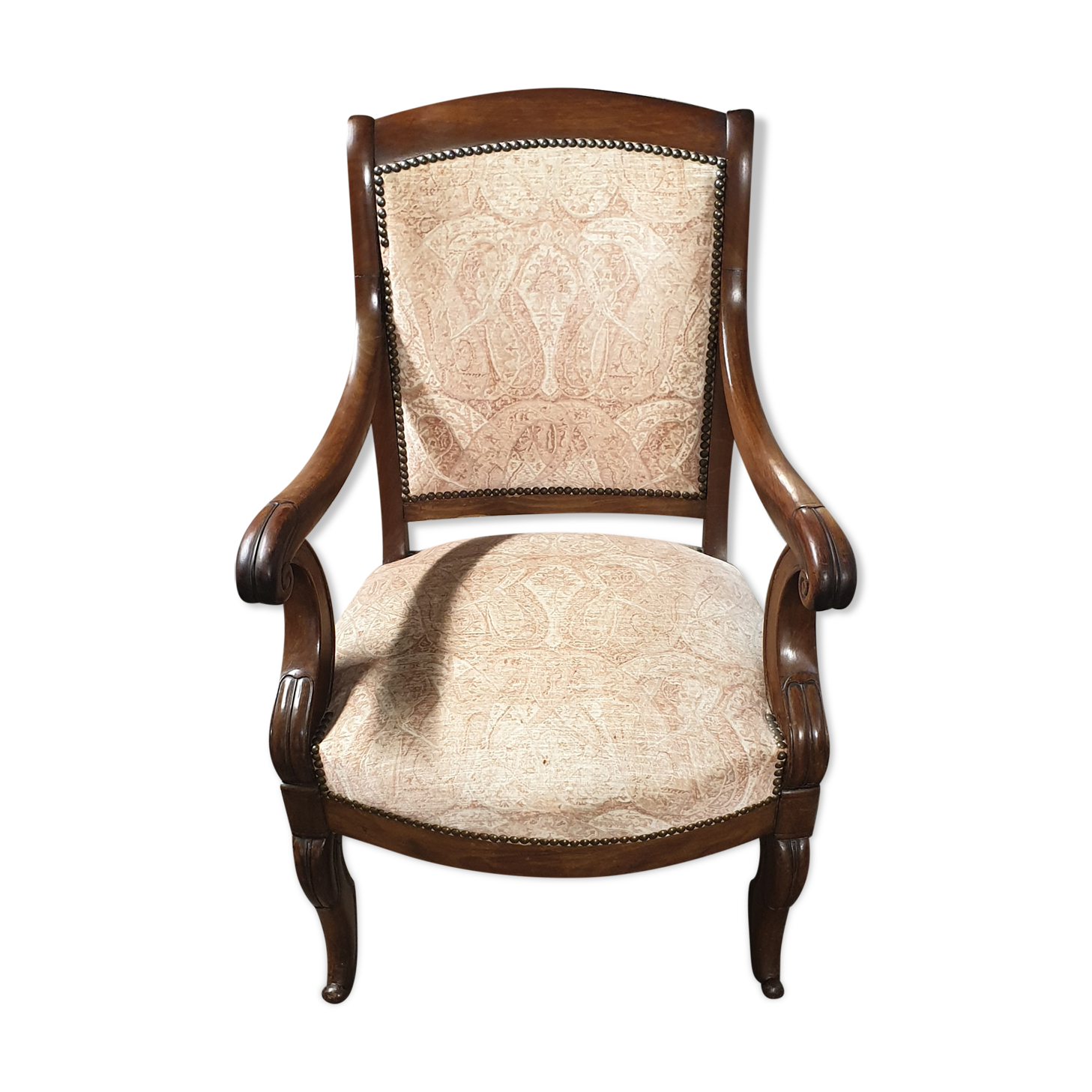 Fauteuil empire à cross