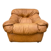 Fauteuil en cuir années 80