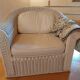 Salon de jardin en osier vintage