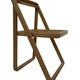 Ensemble vintage de 4 chaises pliantes, design en sangle et bois, années 1970