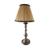 Lampe laiton abat-jour plissé