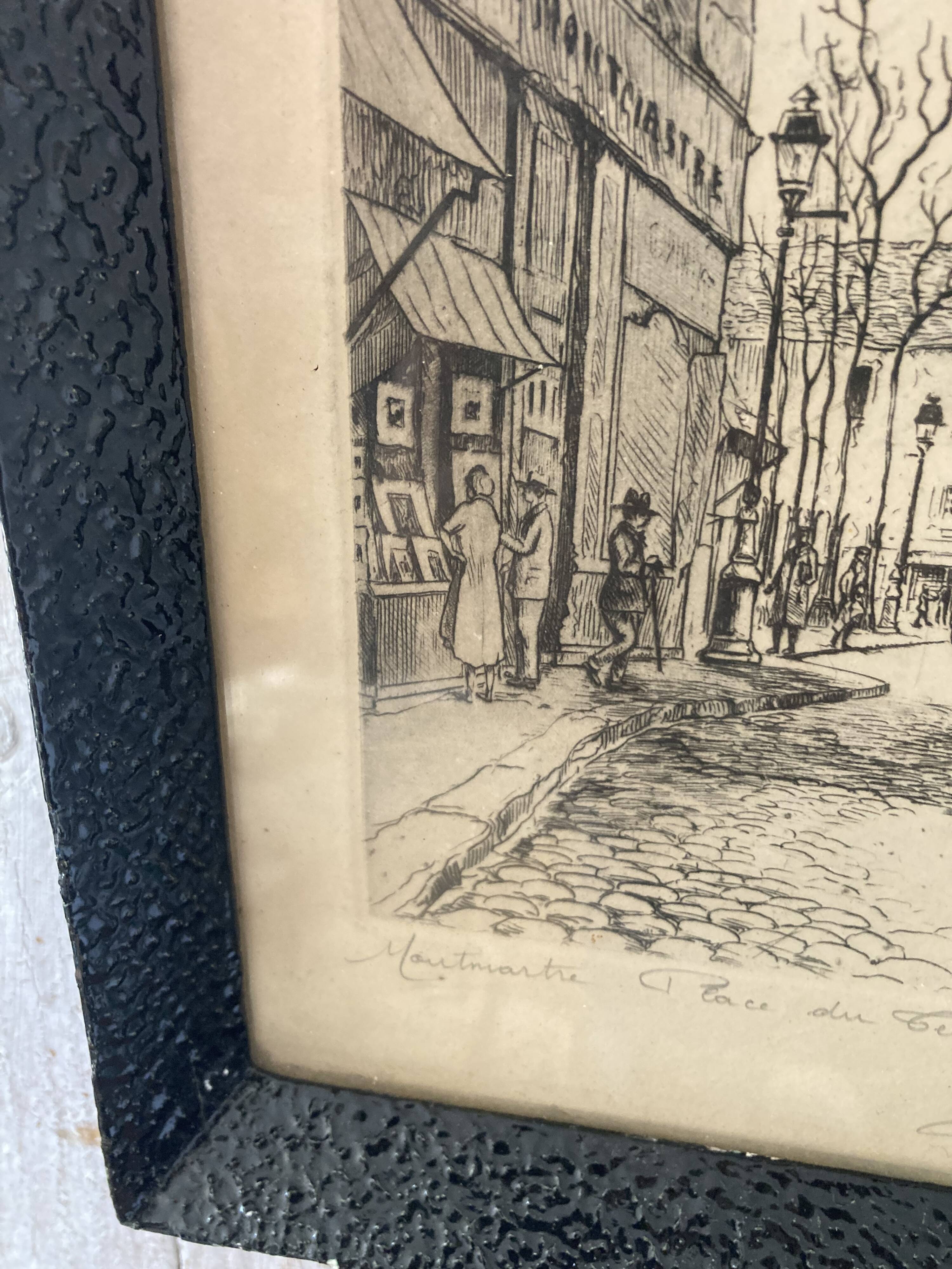 Old illustration of Montmartre