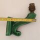 Pair of art deco sconces in emerald green ceramic