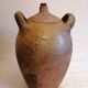 Old jar, glazed sandstone jug. Early twentieth century.