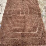 Traditional brown wool rug 250cm x 150cm