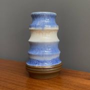 Blue vase by Strehla model 1408 Eastern Germany 1960s