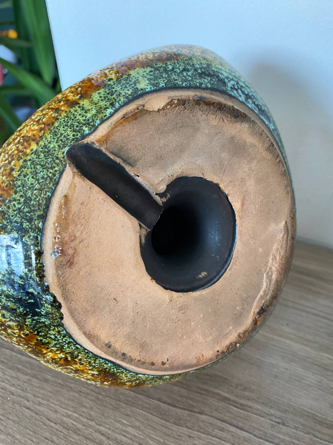 Enamel hand candle holder