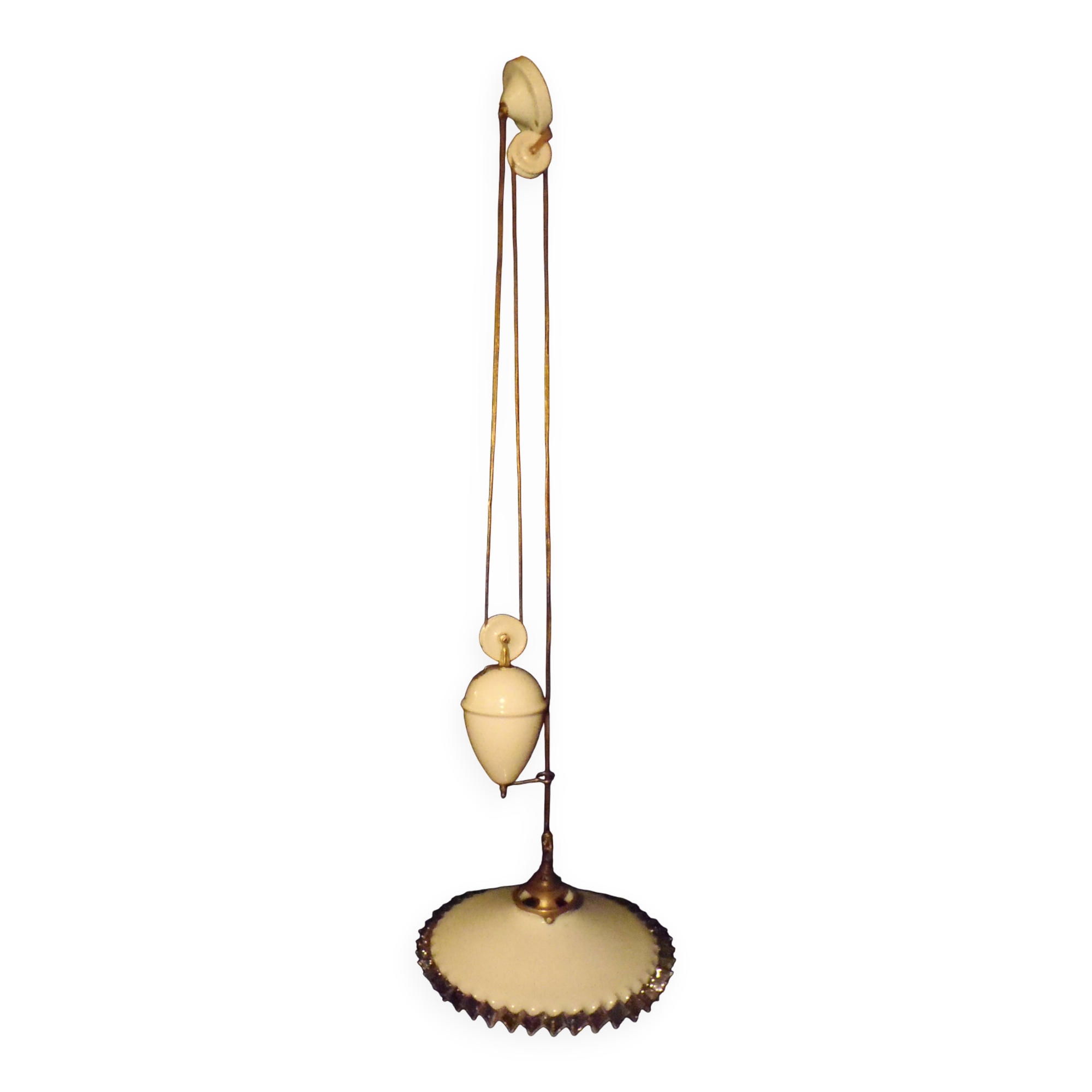 1930s brass "up and down" suspension
