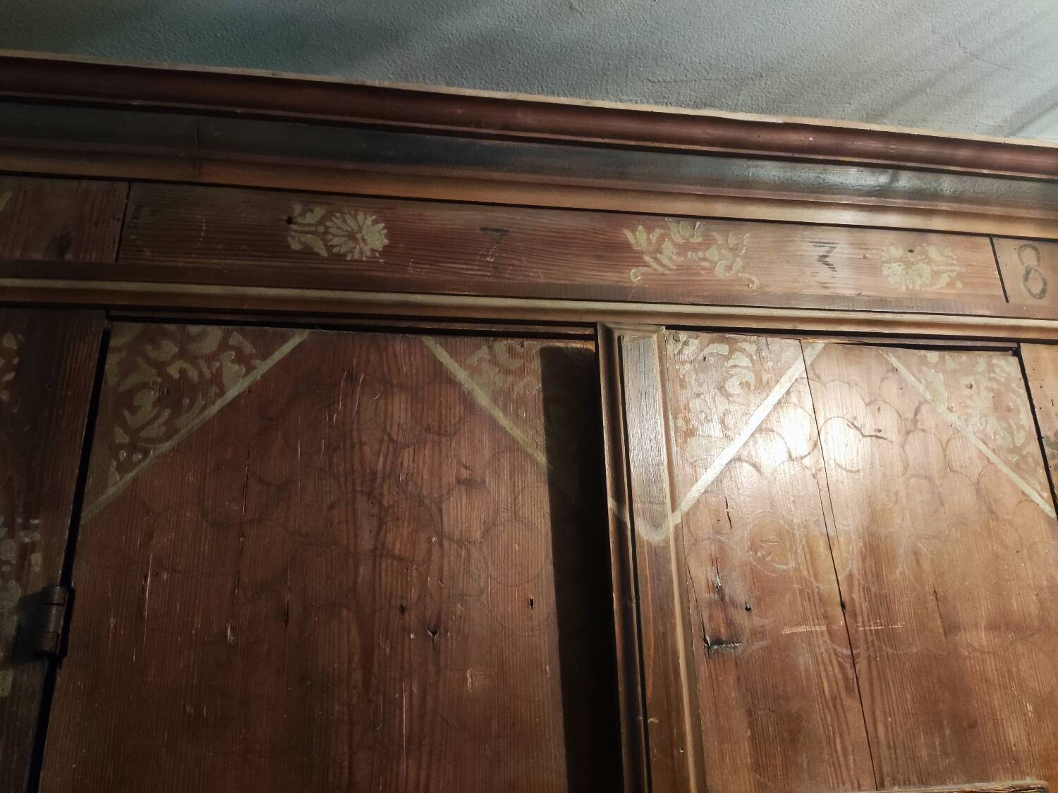 Doors of the old Alsatian wardrobe