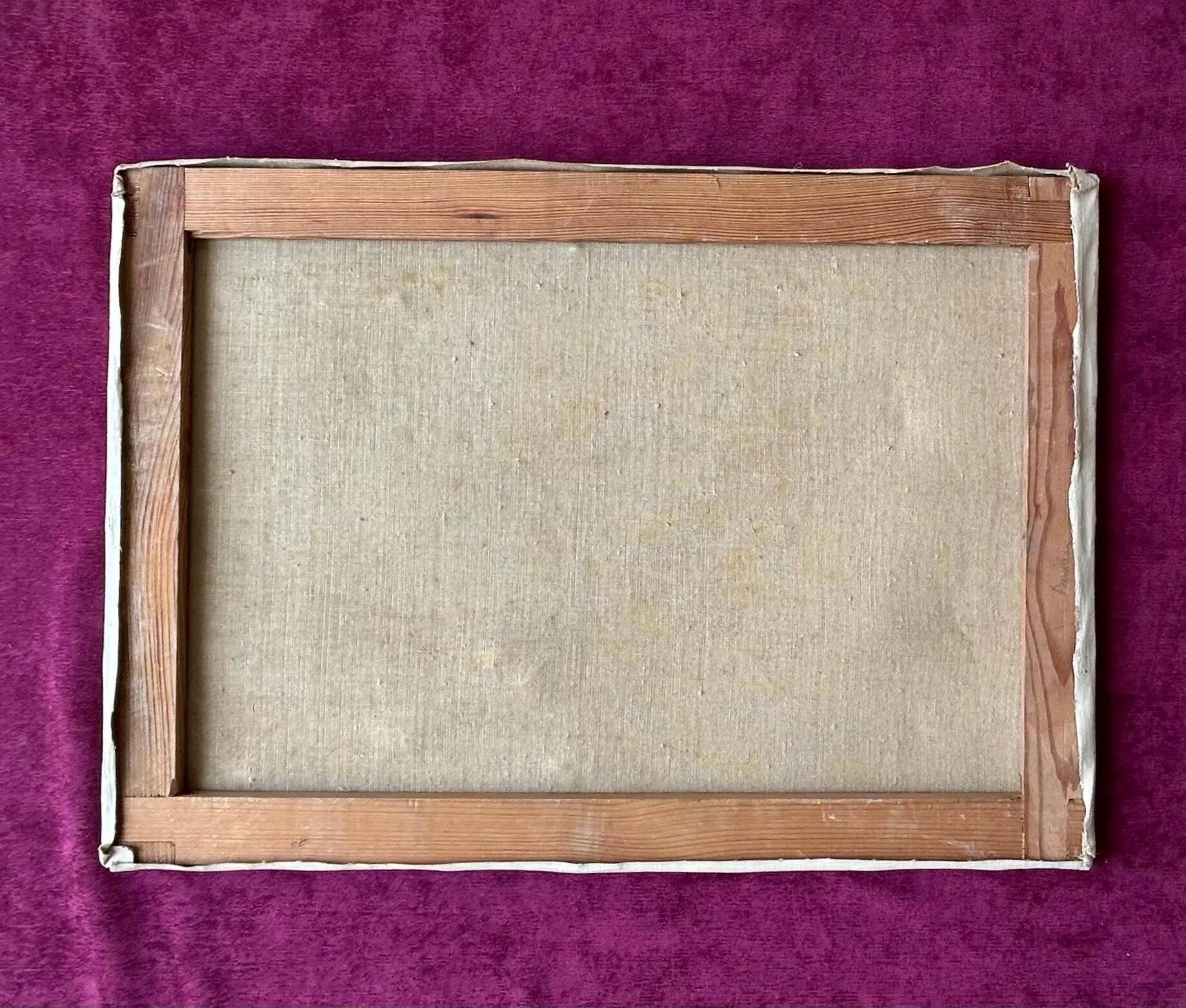 French Provence Landscape Vintage Oil Painting