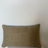 Double-sided beige navy blue cushion