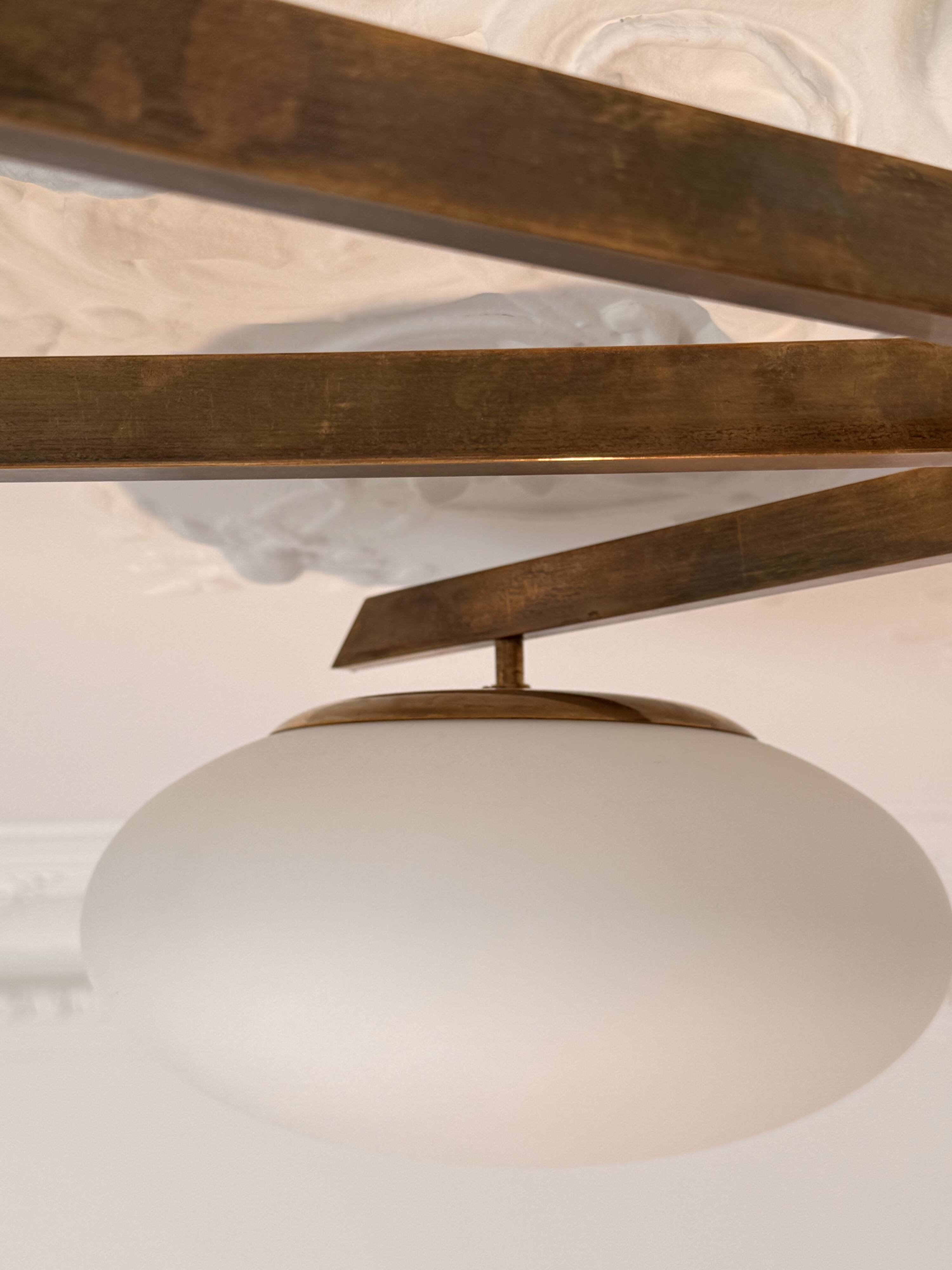 Angelo Lelii lustre plafonnier modèle 6 lune édition arredoluce