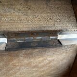 Patinated green wooden chest