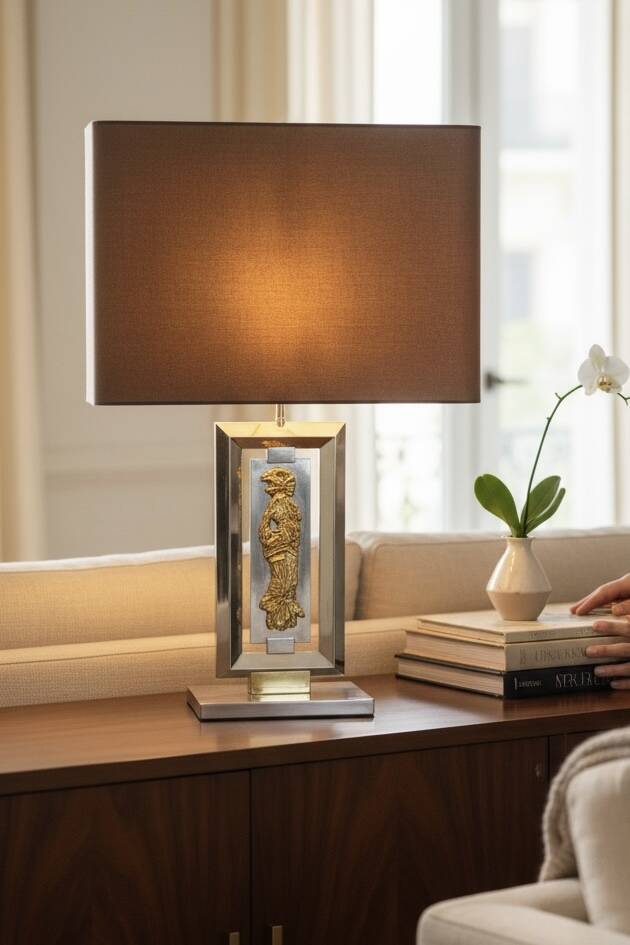 Vintage table lamp by Maison Baguès. 1970s.