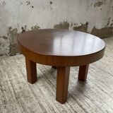 Circular brutalist table from the 1950s