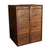 Ancien double classeur chêne