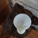 Vintage painted opaline soliflore vase