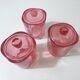 3 glass sweet jars
