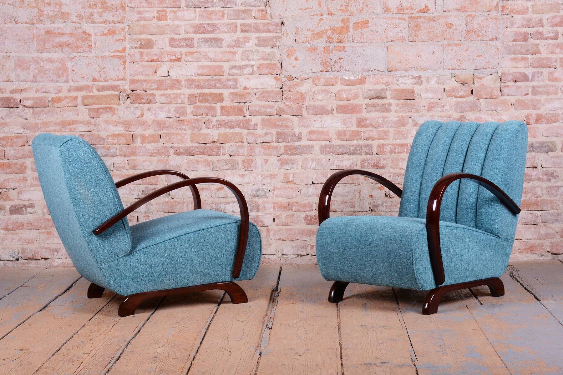 Art Deco Armchairs by J. Halabala for Up Zavody, Czech, 1930s, Set of 2