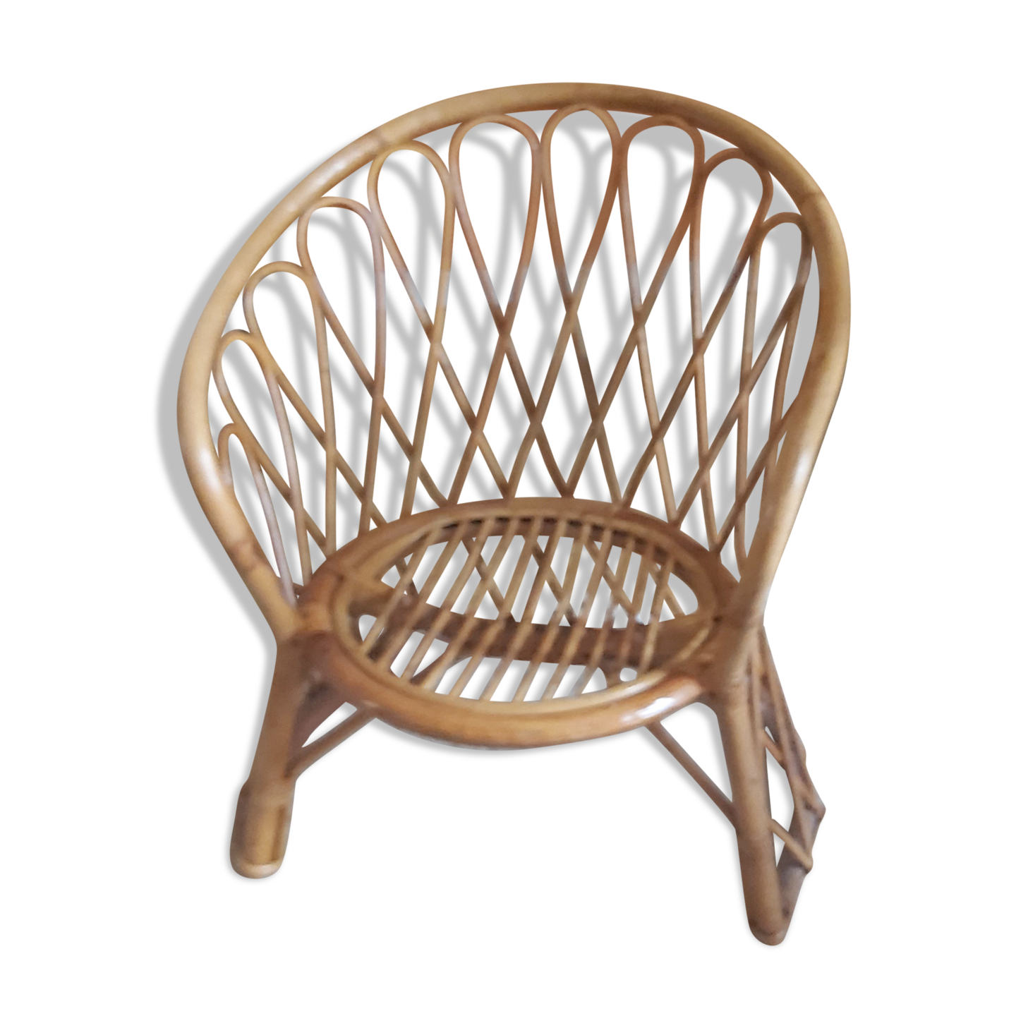 Vintage child rattan chair