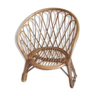 Vintage child rattan chair