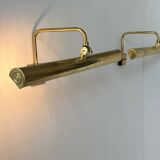 Pair of vintage adjustable brass wall lights, France 1970