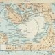 Old engraving 1898, Arctic and Antarctic Poles • Lithograph, Original plate
