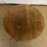 Round wooden coffee table