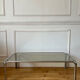 Table basse en verre fumé vintage