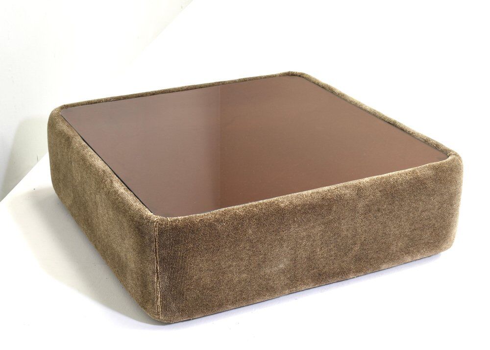 Vintage Italian coffee table in mohair by Mario Bellini for Cassina, 1970