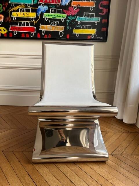Fauteuil inox X Megaron Studio