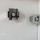 Pair of vintage wall lights, chrome metal, France 1970