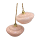 Pair of Art Deco suspensions in pink Clichy glass
