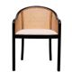 Chaises de salle à manger Ward Bennett en bois et en rotin, ensemble de 6