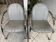Paire de fauteuils Souvignet plichaise cuir gris chrome 1980