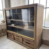 XXL oak display cabinet