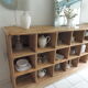 Vintage craft furniture on pitchpin wheels, 18 lockers.