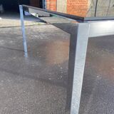 Dining table in unemployment and smoked glass 70'