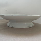Shallow dish centrepiece French porcelain M&S silver trim