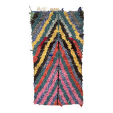Tapis Berbère Boucherouite coloré - 104 x 202 cm
