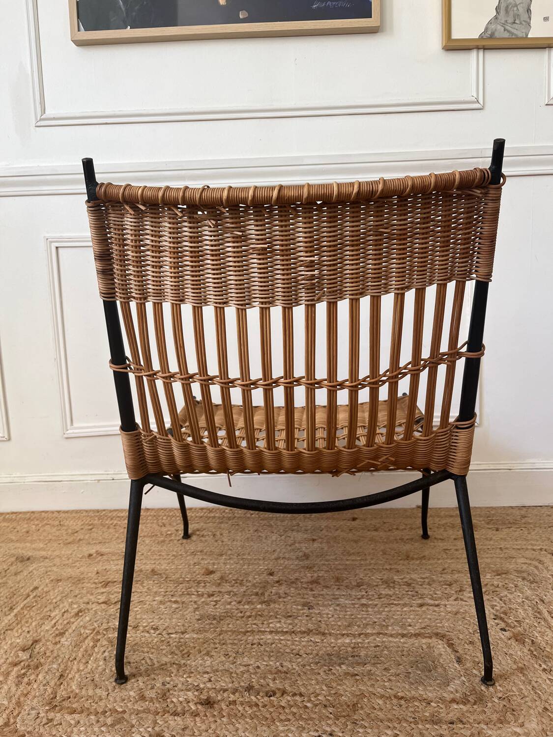 Raoul Guys Airborne rattan and metal armchair