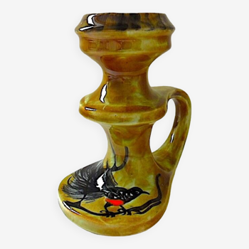 Quimper earthenware candle holder