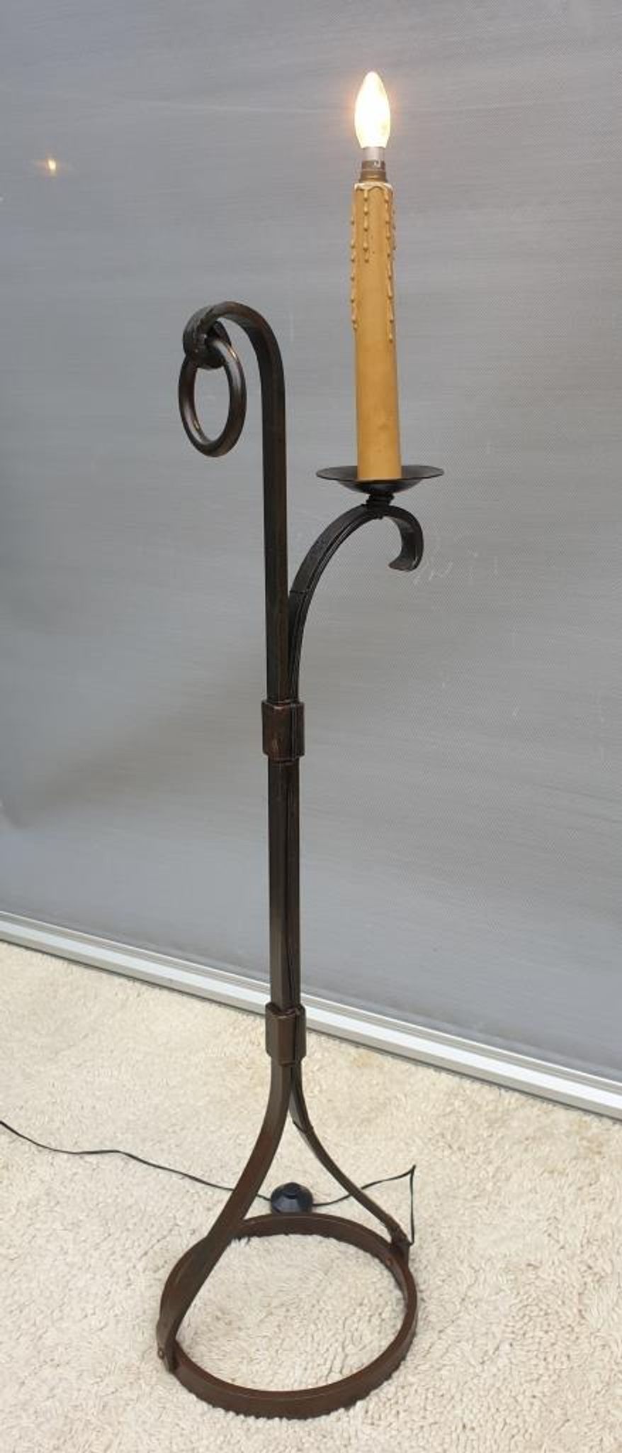 Ironwork floor lamp Jean-Pierre Ryckaert 1950, France