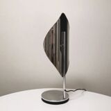 Table lamp, stainless steel and chrome metal, Reggiani, 1970
