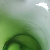 Design Vase in Floral/Yellow Rose shape in relief, corolla-shaped neck. Murano style. High 25 cm