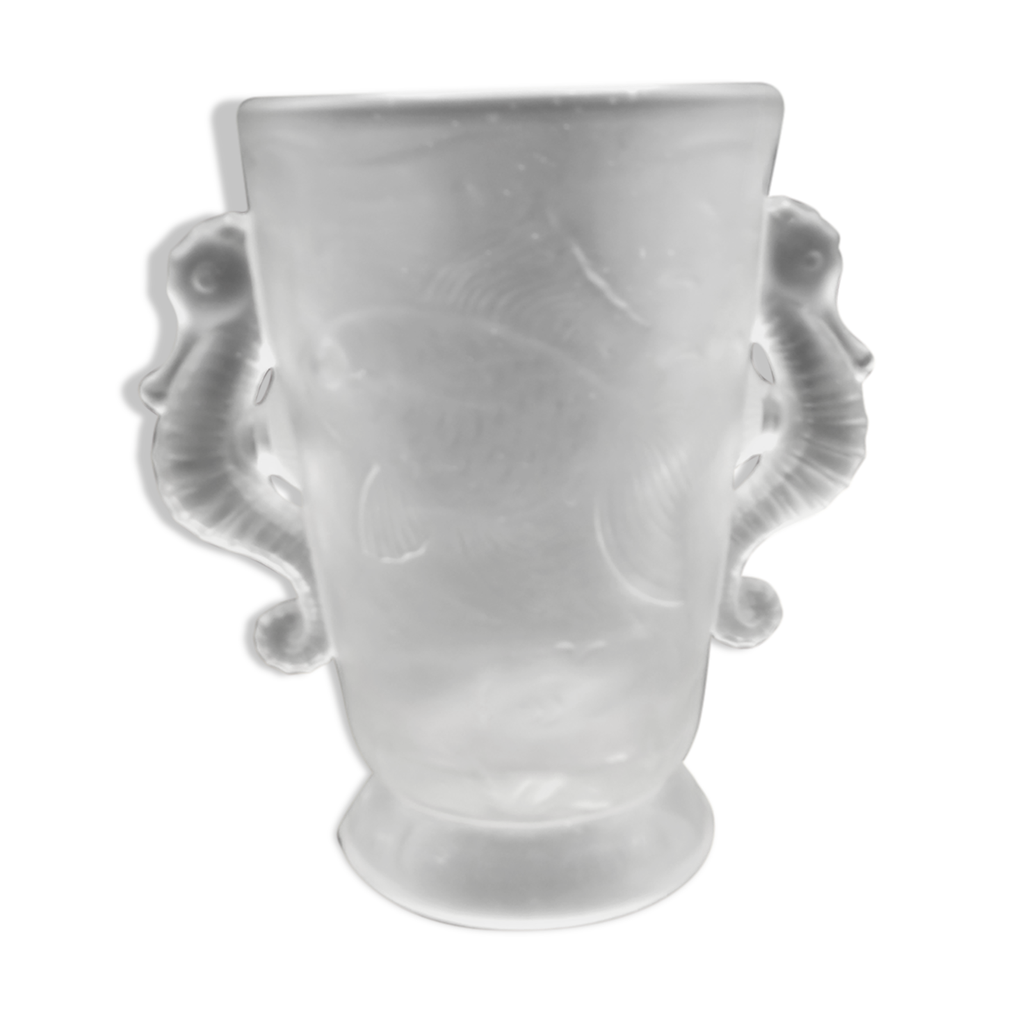 Pressed glass vase