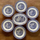 Service faience anglaise  'Willow' Barratts of Staffordshire 1970