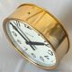 Gilded wall clock Brillié gold industrial pendulum station factory workshop 1960 26 cm