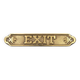 Exit brass door sign, 1970s